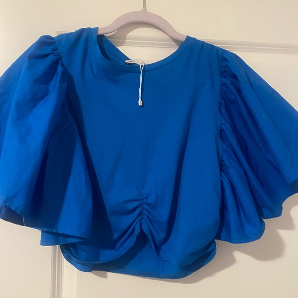 Zara Tops Zara Ruffled Crop Top Poshmark